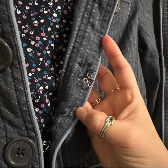 Vintage Marc Jacobs Military Button Gray Pinstripe Blazer Jacket - Picture 8 of 8